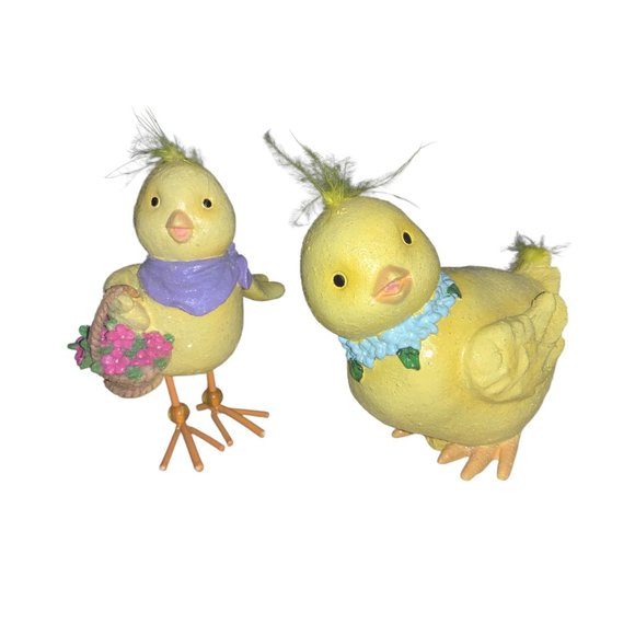 Easter Yellow Chicken Figures - Picture 2 of 13